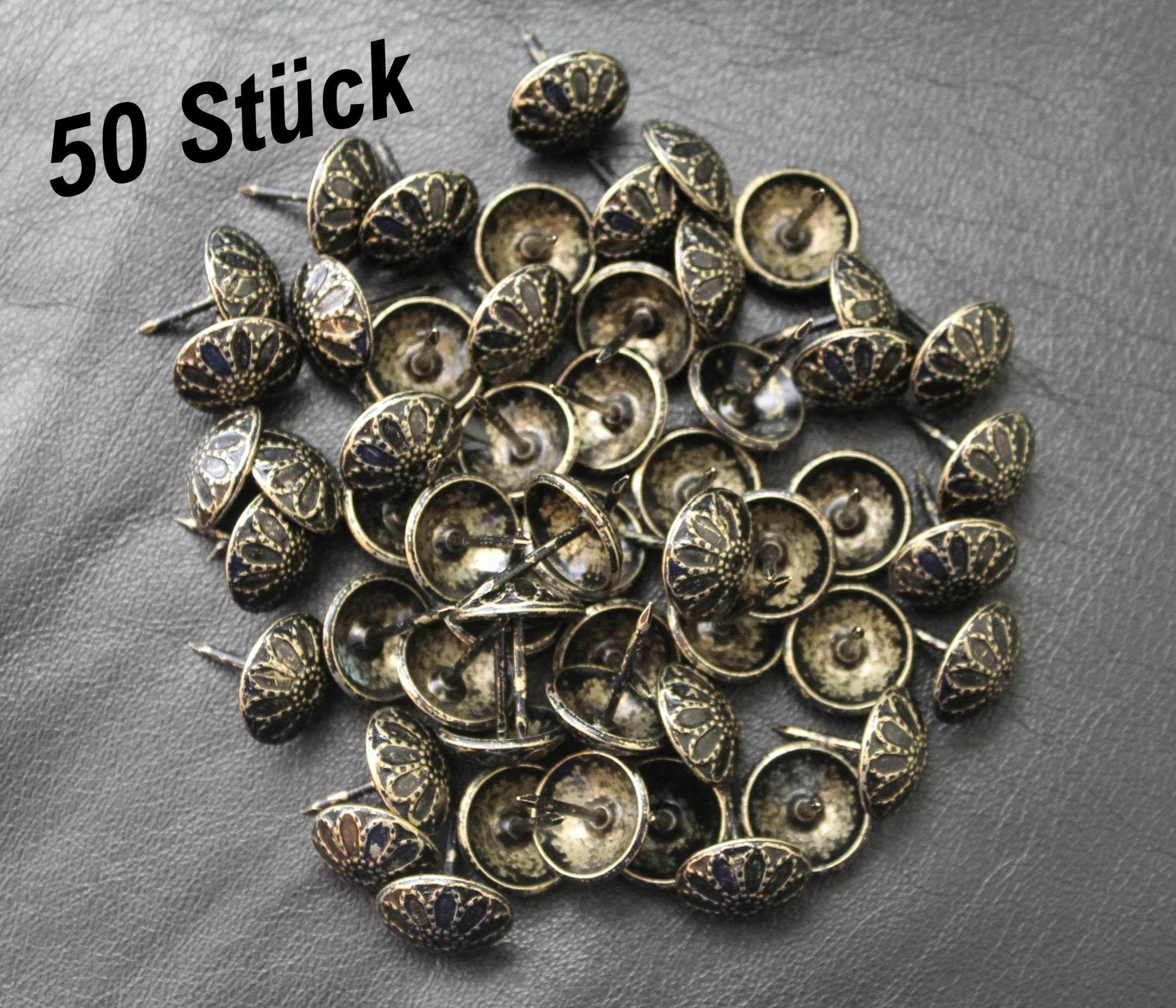 25 Stück Polsternägel Schwarz - Dekorative Möbelnägel Für Sofas Und Polstermöbel