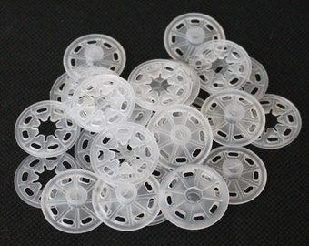 Druckknöpfe 25 mm Durchmesser zum Annähen Transparent aus Kunststoff Button Pressions