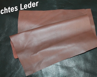 Echtes Leder Nappaleder Lamm Lederzuschnitte mit Lederstärke 0,6 mm Lederstücke sehr weich in Braun