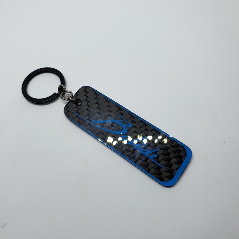 Carbon Fiber Keychain Keyring Bugatti Bolide Porteclés Fibre Etsy