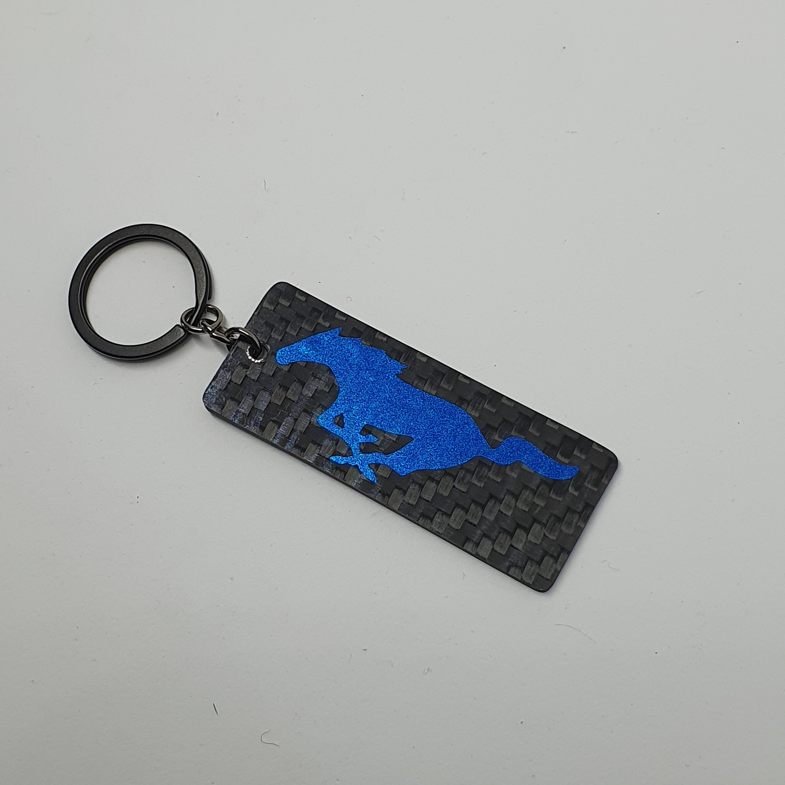 Carbon Fiber Keychain Keyring Ford Mustang Porteclés Fibre de Etsy