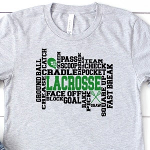 Customizable Lacrosse Word Art Tee: Spirit Wear for Players & Fans