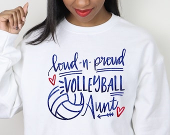 Custom Volleyball Aunt tees, sweatshirts, & hoodies.