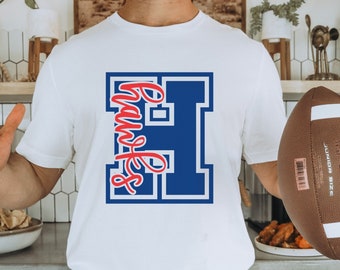 Custom Hawks spirit wear on tees & sweaters