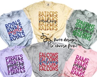 Custom Mascot Comfort Colors Shirt or Sweatshirt: School Spirit Wear