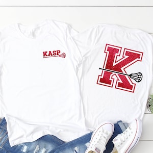 Custom Lacrosse Initial T-Shirt: Personalized Team Apparel