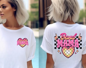 Band Mama heart t-shirts.