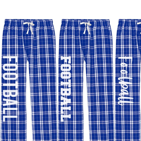 Custom Football buffalo plaid lounge pants