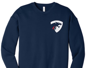 Pumas rugby logo Bella Canvas adult drop shoulder sweatshirts.