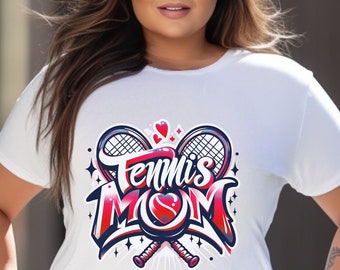 Tennis Mom airbrushed spirit wear t-shirts.