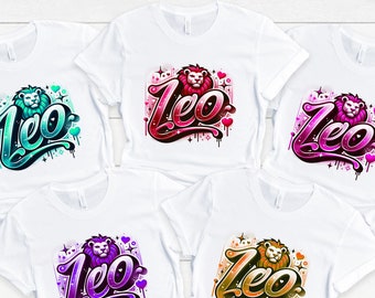 Leo airbrushed birthday t-shirts.