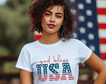 God bless the USA red, white, & blue t-shirts.