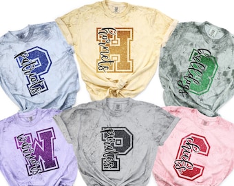 Custom mascot spirit wear on Comfort Colors Color Blast t-shirts and sweatshirts for spring.