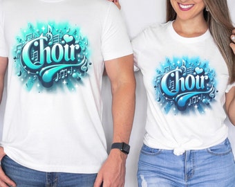 Choir faux airbrushed t-shirts.