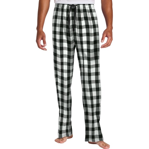Black buffalo and white check pajama bottoms