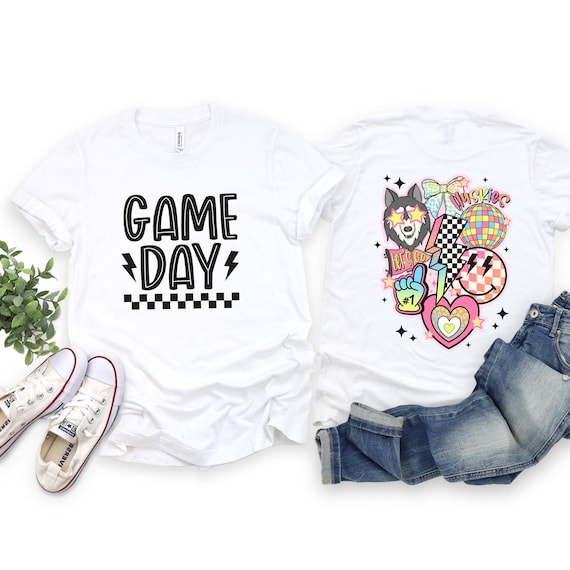 Huskies Game Day t-shirts for kids and adults.