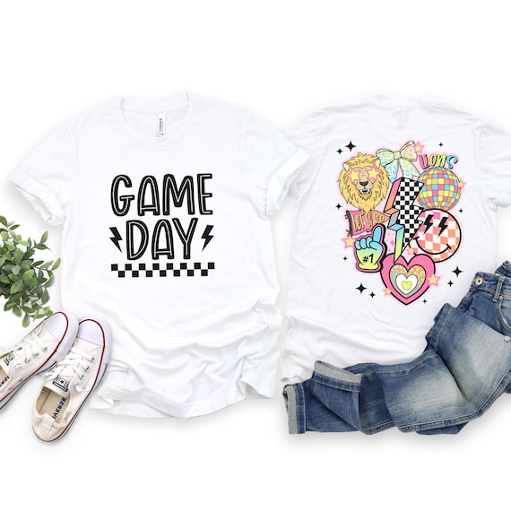 Lions Game Day t-shirts for kids and adults.