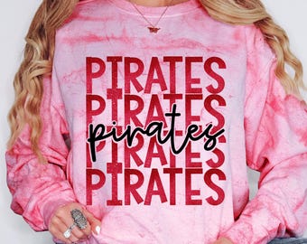 Custom Pirates Mascot Comfort Colors T-Shirt or Sweatshirt
