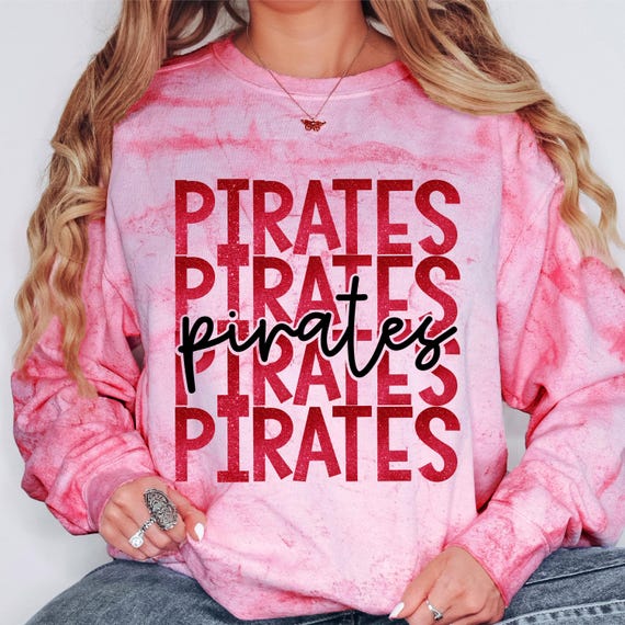 Custom Pirates Mascot Comfort Colors T-Shirt or Sweatshirt