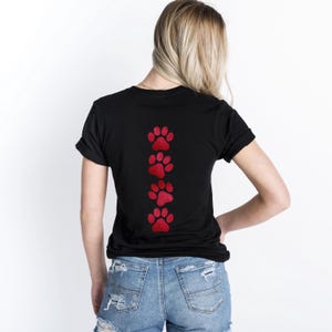 Custom Panthers spirit wear with paw prints t-shirts, sweatshirts & hoodies.