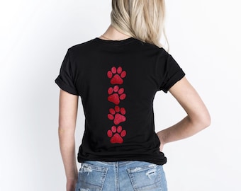 Custom Panthers spirit wear with paw prints t-shirts, sweatshirts & hoodies.