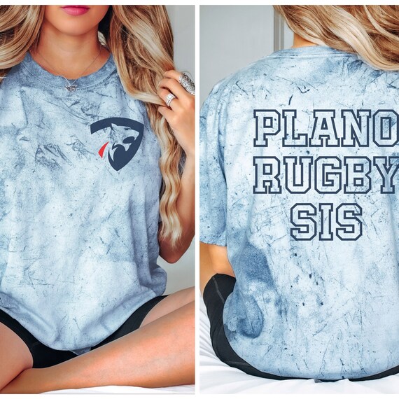 Adult Comfort Colors color blast t-shirts & sweatshirts with Plano Rugby Pumas logo on the front and family member name on the back.