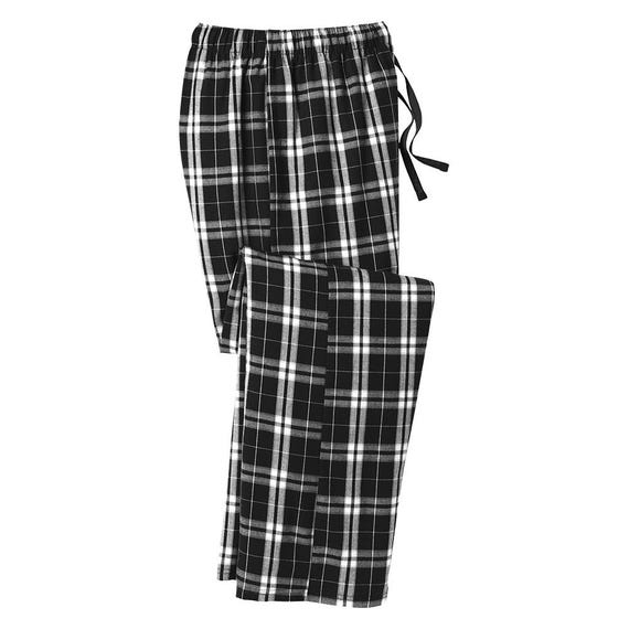 Black and white buffalo plaid buffalo pajama bottoms