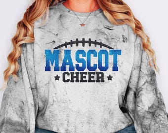 Football cheerleader mascot spirit wear on Comfort Colors Color Blast t-shirts & sweatshirts