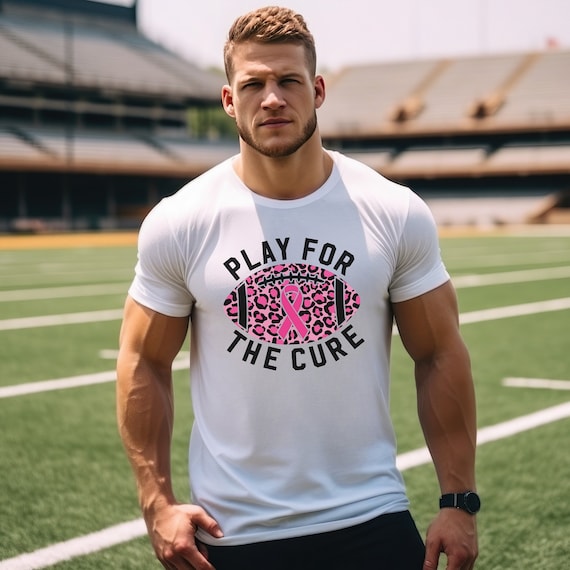 Breast cancer awareness- Play for the cure leopard print t-shirts.