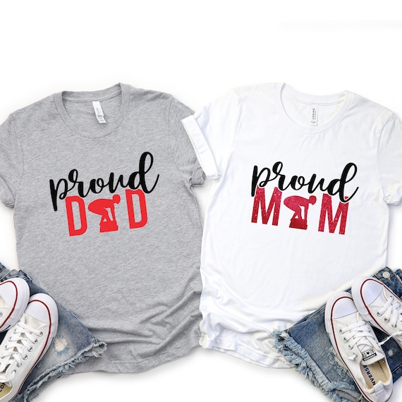 Proud Mom or Dad Swim Diver Shirt • Custom Team Colors