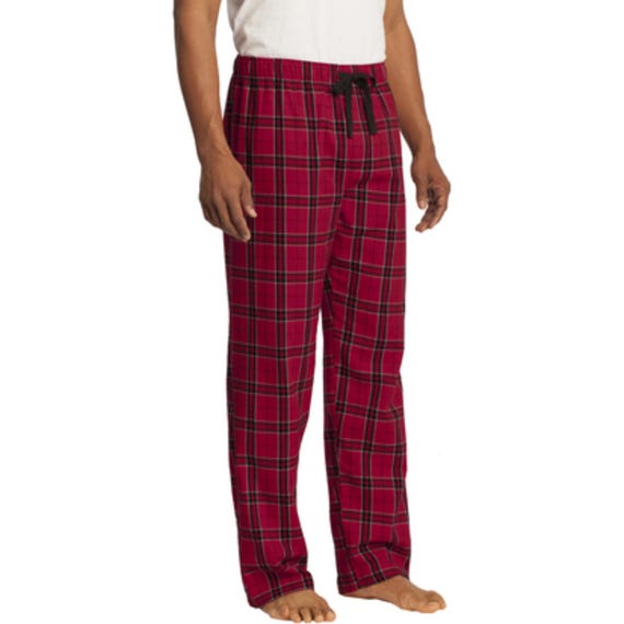 Red buffalo plaid pajama bottoms