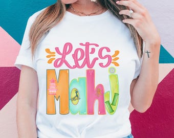 Let’s Mahj Shirt, Colorful Mahjong Sublimated Tee Gift