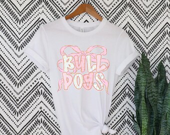 Bulldogs Pink Out Bow T-Shirt: Feminine Spirit Wear