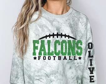 Customizable Football Spirit Wear Sweatshirt: Comfort Colors Color Blast