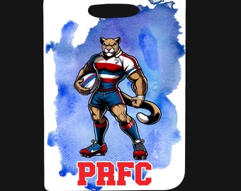 Animated PRFC puma tag for backpacks, luggage or gifts.