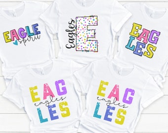 Eagles spirit wear t-shirts with custom name on the back.