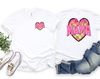 Golf Mama heart t-shirts.