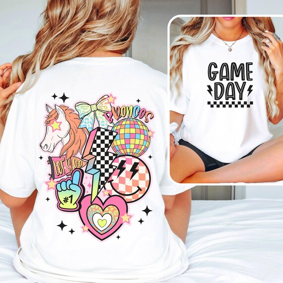 Broncos Game Day t-shirts for kids and adults.