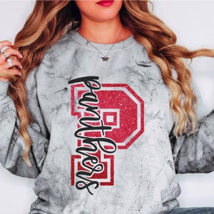 Custom Panthers Spirit Wear on Comfort Colors Color Blast t-shirts & sweatshirts