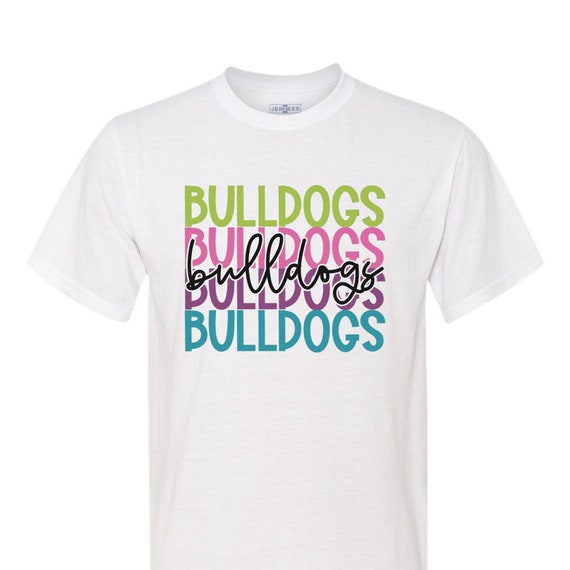 Bulldogs game day spirit wear t-shirts.