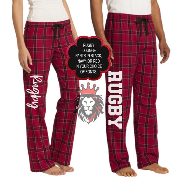 Custom Rugby plaid lounge pants