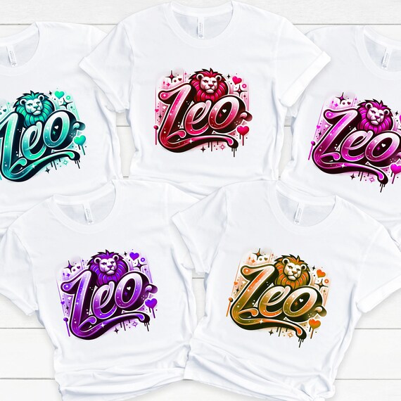 Leo airbrushed birthday t-shirts.