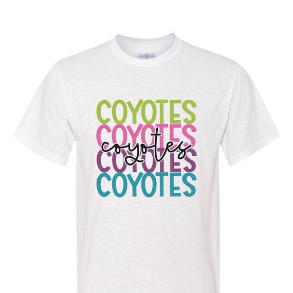 Coyotes game day spirit wear t-shirts.