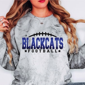 Custom football spirit wear on Comfort Colors Color Blast t-shirts & sweatshirts