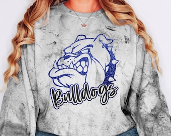 Custom Bulldogs Color Blast T-Shirt or Sweatshirt: Personalized Spirit Wear