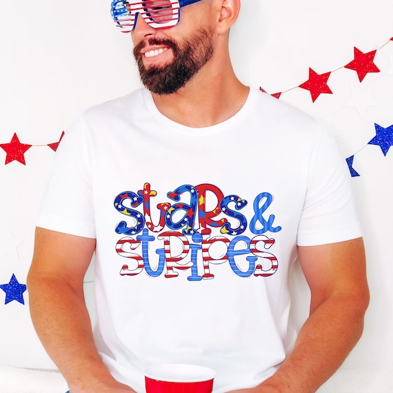 Stars & stripes red, white, blue stars USA t-shirts.