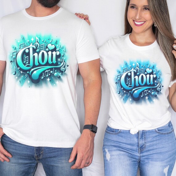 Choir faux airbrushed t-shirts.