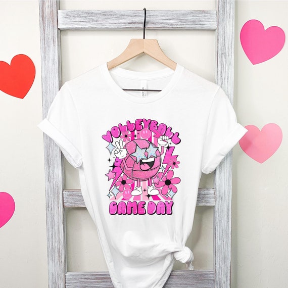 Pink Volleyball Game Day t-shirts.