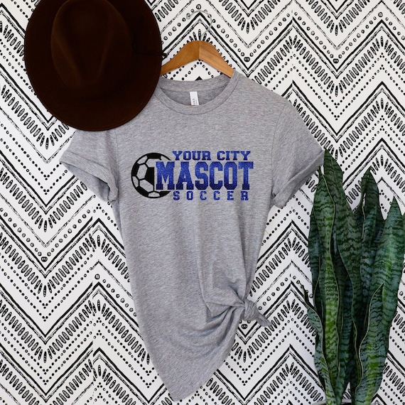 Custom Soccer shirts, sweatshirts. and hoodies with your team's name and mascot. Soccer spirit wear. Soccer Mom.