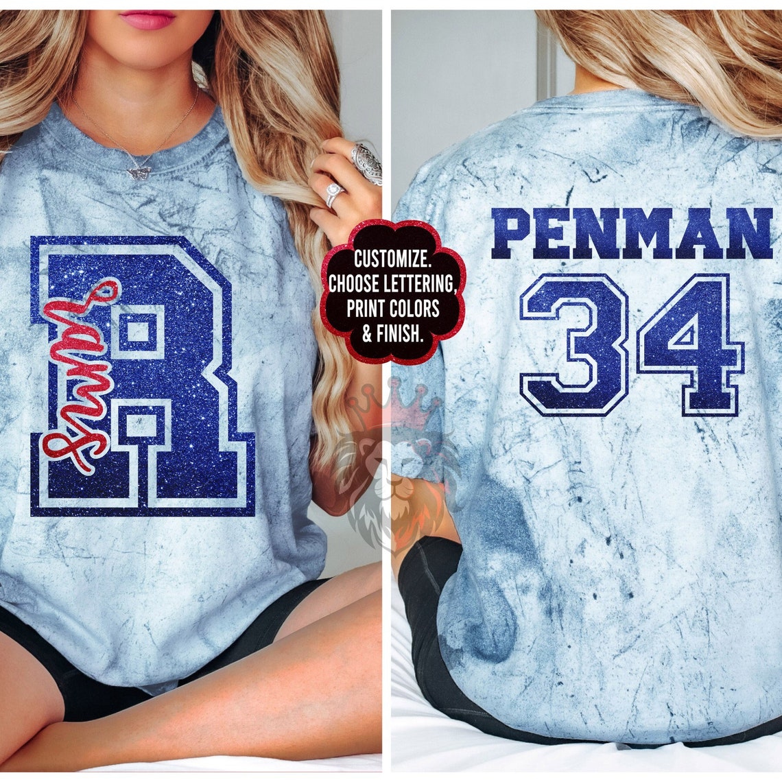 Custom Rams Spirit Wear on Comfort Colors Color Blast T-shirts ...